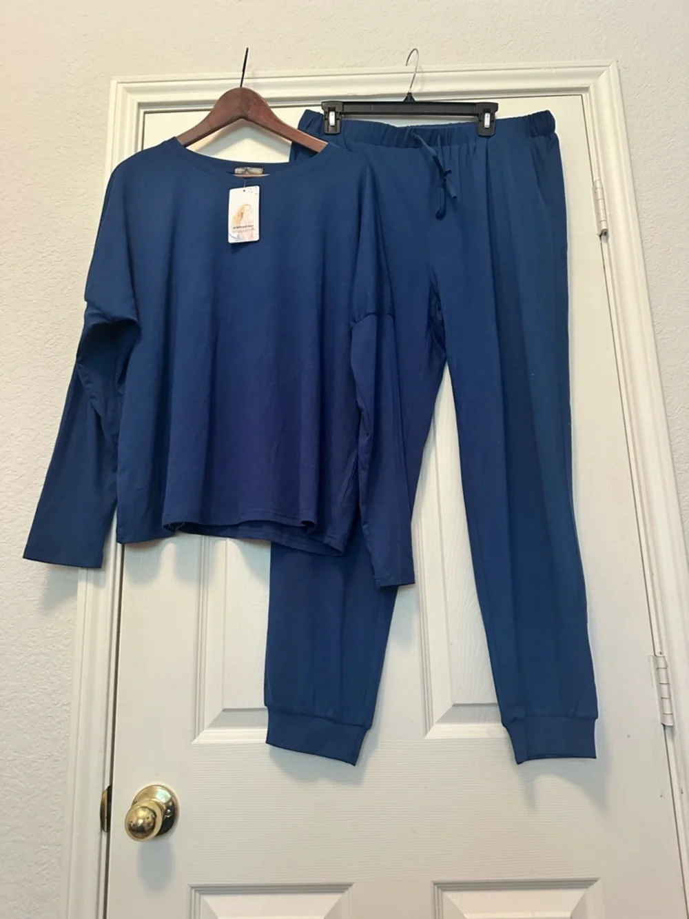 NWT PrettyGarden Navy Blue 2-Piece Lounge Set - Size XL